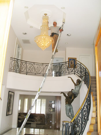chandelier cleaning